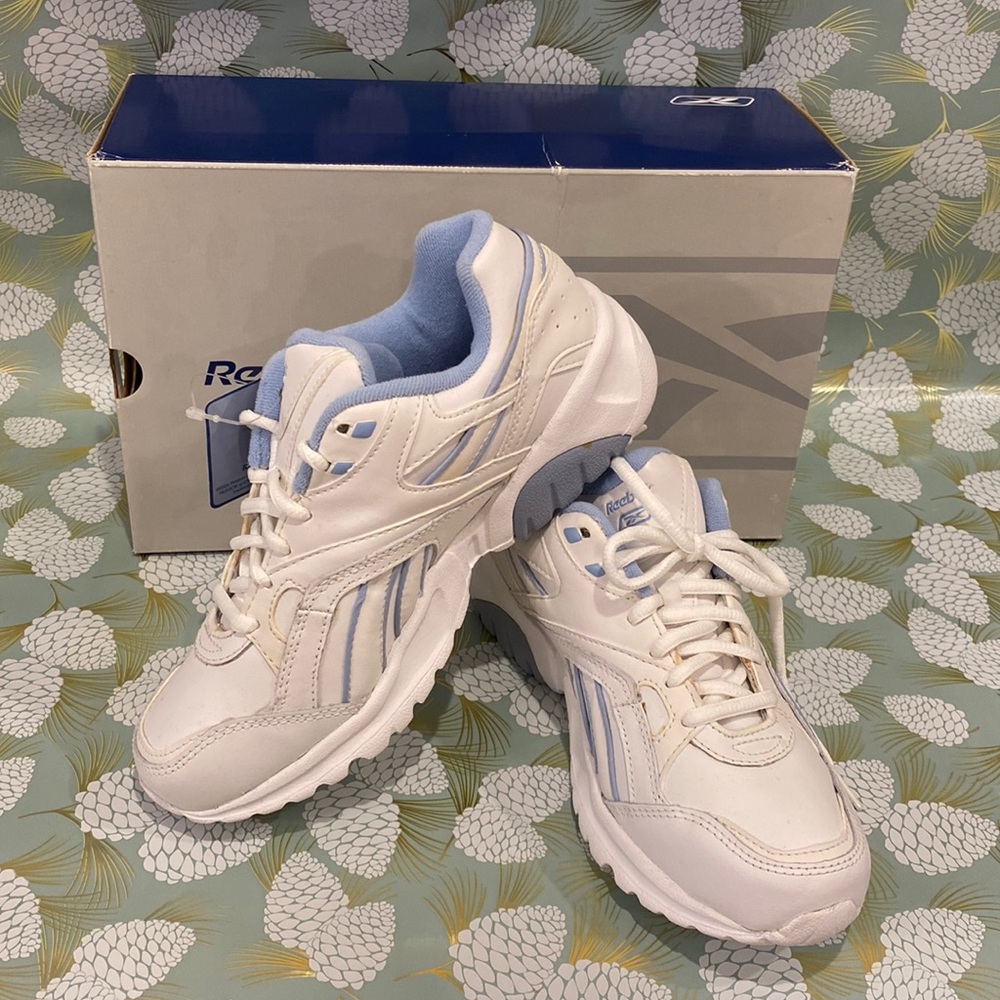 Reebok White/Blue 3D Ultra Lite Sneakers Size 6.5M
